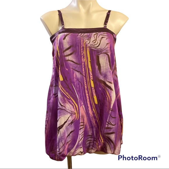 Twelve by twelve Purple yellow Camisole style top - Picture 1 of 6